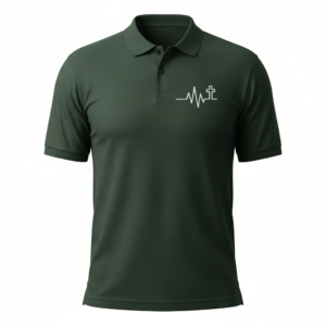 forest green christian polo shirt