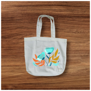 floral tote bag