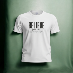 believe cotton t shirt