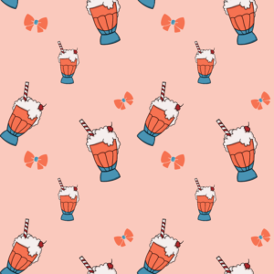 free seamless pattern milk shake